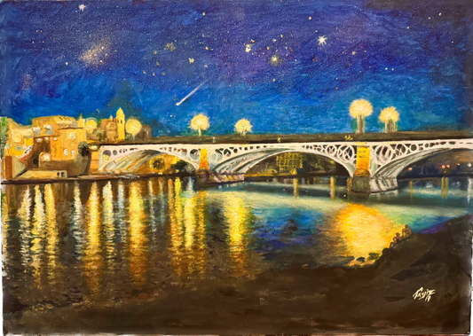 Puente de Triana bajo las estrellas